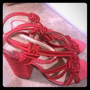 COPY - Red Cabi Block-heeled Sandals Sz6 EUC!